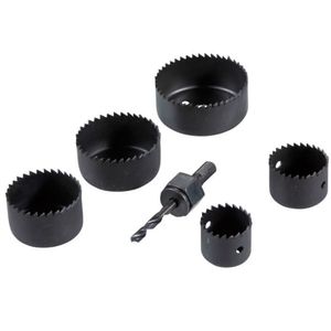 Jogo de Serra Copo em Aço Carbono HCS com 6 Peças 32-64mm para Marcenaria - D-70203 - MAKITA