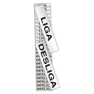 24 Placas de Alumínio Auto-Adesiva 3x1cm Liga / Desliga - 100 CQ - SINALIZE