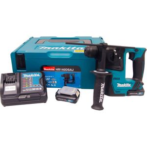 Martelete Rotativo Rompedor 14mm 110 Volts com 2 Baterias de 12 Volts e Carregador Bivolt + Maleta - HR140DSAJ - MAKITA