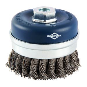 Escova de Aço Tipo Copo Trançada 100 x M14 - 7264 - BRASFORT