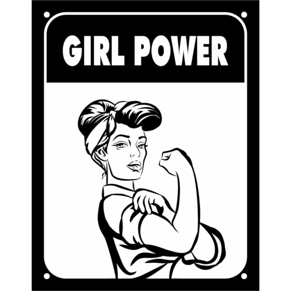 Imagem do produto Placa Decorativa PS 18x23cm Girl Power - DEC12 - SINALIZE