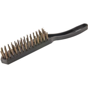 Escova Manual de Aço Carbono Com 3 Fileiras e Cabo de Plastico - 63.15.003.000 - VONDER
