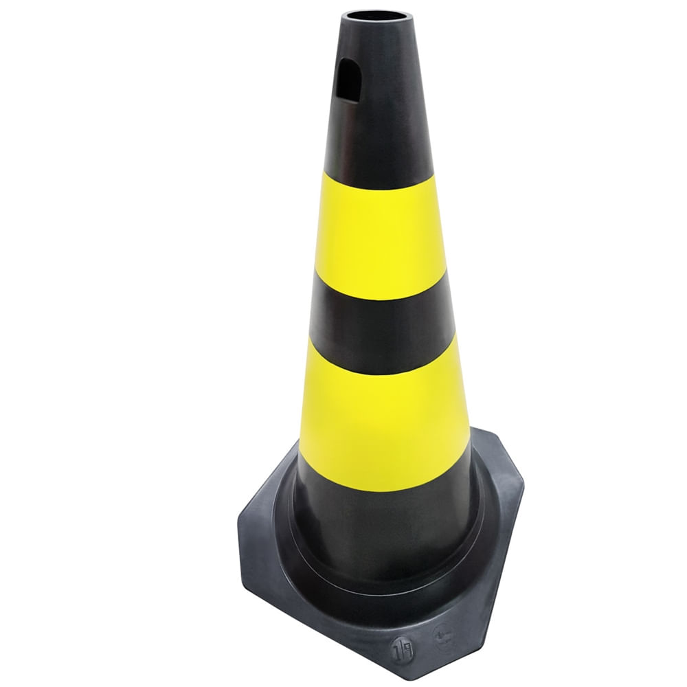 Imagem do produto Cone 75cm Amarelo e Preto Vedal - 700.00135 - PLASTCOR