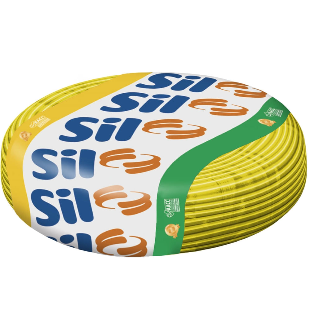 Imagem do produto Cabo Flexsil de Cobre 4mm 750 Volts Amarelo com 100 Metros - 3.019 AM - SIL