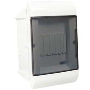 Quadro de Distribuição de Embutir Porta Transparente 5 DIN - SCM5TBR - STECK