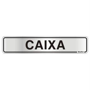Placa de Alumínio Auto-Adesiva 5x25cm Caixa - 100 AT - SINALIZE