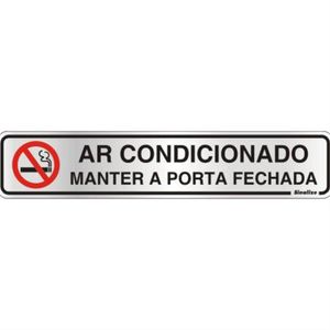 Placa de Alumínio Auto-Adesiva 5x25cm Ar Condicionado - 100 AN - SINALIZE