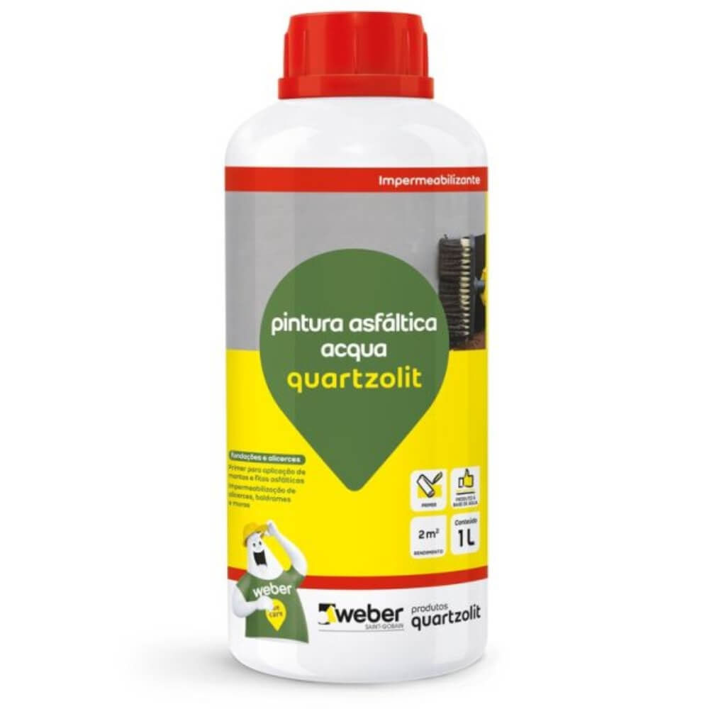 Imagem do produto Pintura Asfáltica Acqua 1 Litro - 38013.14.34.056 - QUARTZOLIT