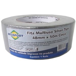 Fita Multiuso Cinza 48 mm x 5 Metros - 7547 - BRASFORT