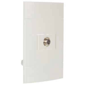 Conjunto Tomada para Antena de TV para Cabo Coaxial 9mm Branco Lunare - PRM44111 - SCHNEIDER