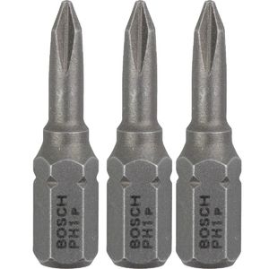 Bits Phillips Extra Hard PH1 25mm 3 Unidades - 2607001508000- BOSCH