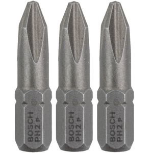 Bits Phillips Extra Hard PH2 25mm 3 Unidades - 2607001511000 - BOSCH