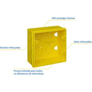 Caixa de Luz Quadrada 4""x 4"" - 13050441 - FORTLEV