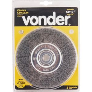 Escova Circular Aço de Carbono Ondulada 6""1/2""x 1/2"" - 63.25.612.120 - VONDER