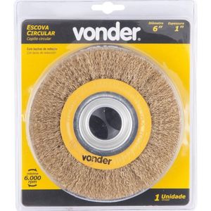 Escova Circular Aço de Carbono Ondulada 6"" 1""x 1.1/4"" - 63.25.006.100 - VONDER