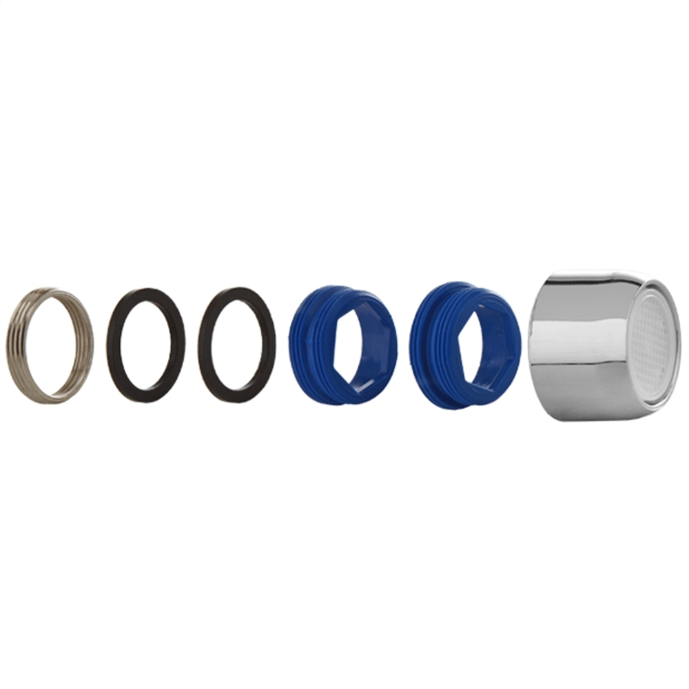 Imagem do produto Arejador para Torneira de Latão Cromada com Tela Inox - 100601 - BLUKIT