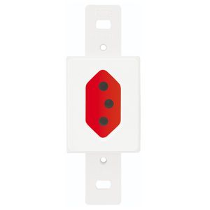 Tomada 2P+T 20A 250 Volts Vermelha Blanc - 2335 - FAME