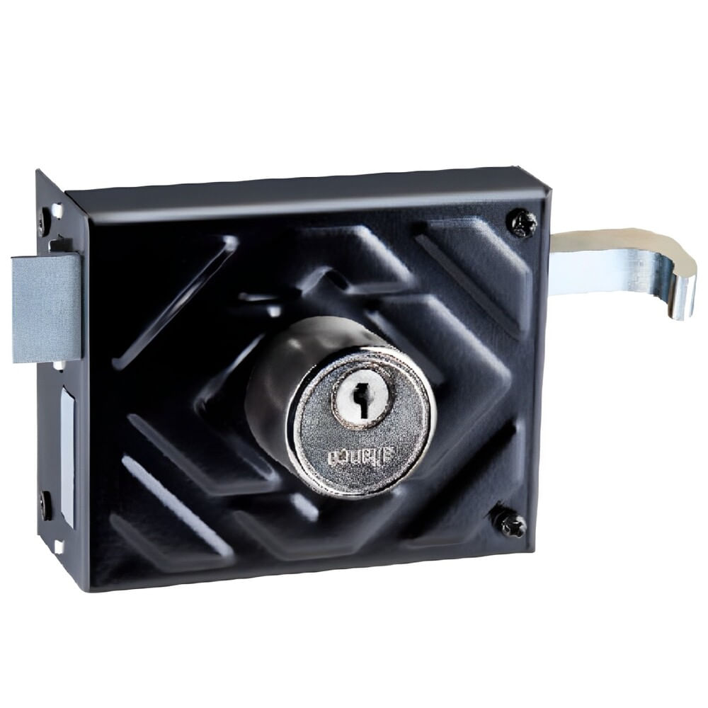 Imagem do produto Fechadura Portão Preto Fosco F1500/100 - 012687 - ALIANÇA