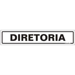 Placa de Poliestireno Auto-Adesiva 5x25cm Diretoria - 200 AB - SINALIZE