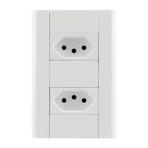 Conjunto 2 Tomadas 2P+T 10A 250 Volts Distanciadas Modulare - 1433 - FAME