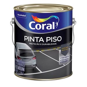 Tinta Acrílica Premium Para Piso Fosco Vermelho 3,6 Litros - CORAL