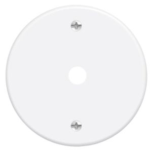 Placa Espelho 3"" F6 Redonda Com Furo 10mm Blanc - 0451 - FAME