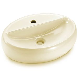 Cuba de Apoio Oval para Mesa 49x38cm Palha - ICA1101 - ICASA