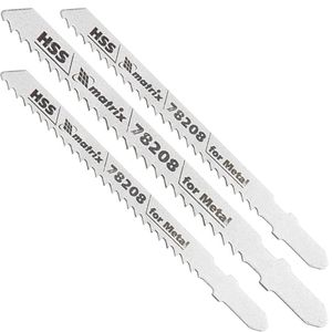 Jogo de Lâminas para Serra Tico-Tico em Aço Carbono 75 x 3,0 mm T127D 3 Peças - 782089 - MTX