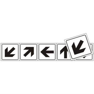 5 Placas de Poliestireno Auto-Adesiva 5x5cm Setas - 200AT - SINALIZE