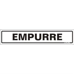 Placa de Poliestireno Auto-Adesiva 5x25cm Empurre - 200 BK - SINALIZE