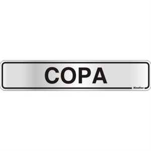 Placa de Alumínio Auto-Adesiva 5x25cm Copa - 100 AH - SINALIZE