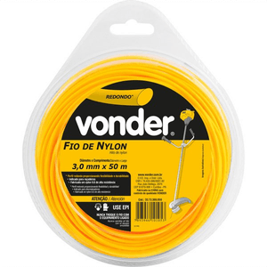 Fio de Nylon 3,00mm X 50 Metros Redondo - 3373300050 - VONDER