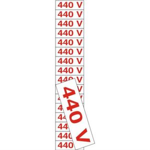 16 Placas de Poliestireno Auto-Adesiva 4x1.5cm 440 V - 200 BB - SINALIZE