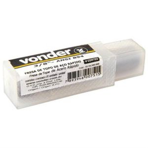 Fresa Topo em Aço Rápido 4 Cortes 3/8"" - 53.16.380.000 - VONDER