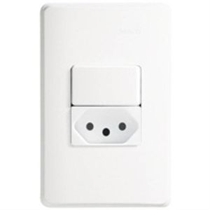 Interruptor Paralelo + Tomada 2P + T 10A 250V 4x2 Zeffia - 680114 - PIAL