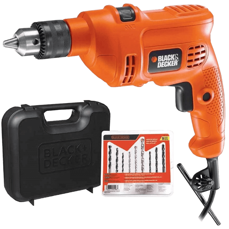 Furadeira-de-Impacto-3-8--10mm-560-Watts---9-Brocas-e-Maleta-220-Volts---TM500KB9---BLACK---DECKER
