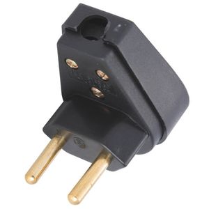 Plugue Angular Preto 2P de 20 Ampères e 250 Volts - 57403109 - TRAMONTINA