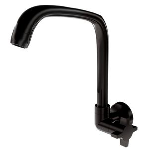 Torneira para Cozinha de Parede Fitt Cross 1168 F64 Preta - 7111100 - LORENZETTI