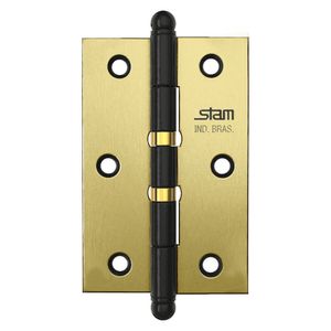 Dobradiça Pino e Bola 3.1/2" x 2.5/16" x 1,7mm Oxidado com 2 Anéis - 42021 - STAM
