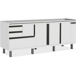 Gabinete de Cozinha New Elegance 1,94 Metros Branco / Branco - 941.194.002 - LOCATT