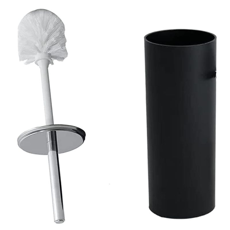 Suporte-Plastico-Preto-com-Escova-para-Banheiro-10x39cm---3434-151---BRINOX