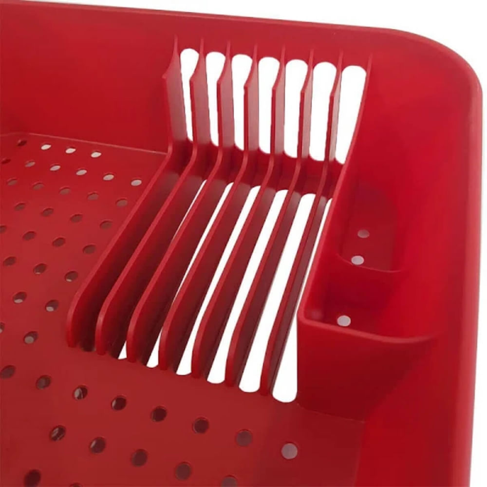 Escorredor de Louças Basic Vermelho Bold - 10848/0465 - COZA Escorredor de Louças Basic Vermelho Bold - 10848/0465 - COZA