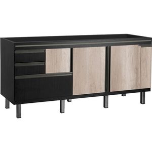 Gabinete de Cozinha New Elegance 1,74 Metros Nero / Barrique - 941.174.021 - LOCATT