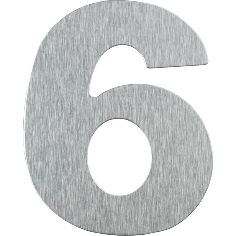 Numero-Residencial-em-Aluminio-Composto-Escovado-125mm-Nº-6---PR3001-6---PINCEIS-ATLAS