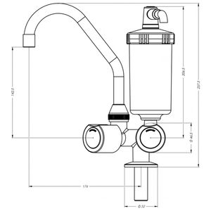 Torneira com Filtro para Cozinha ABS Mônaco 1/4 de Volta C40 Cromada - ESTEVES