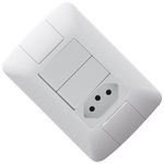 Conjunto-4x2-com-2-Interruptores-Paralelos-de-6-Amperes-e-250-Volts-e-1-Tomada-2P-T-de-10-Amperes-e