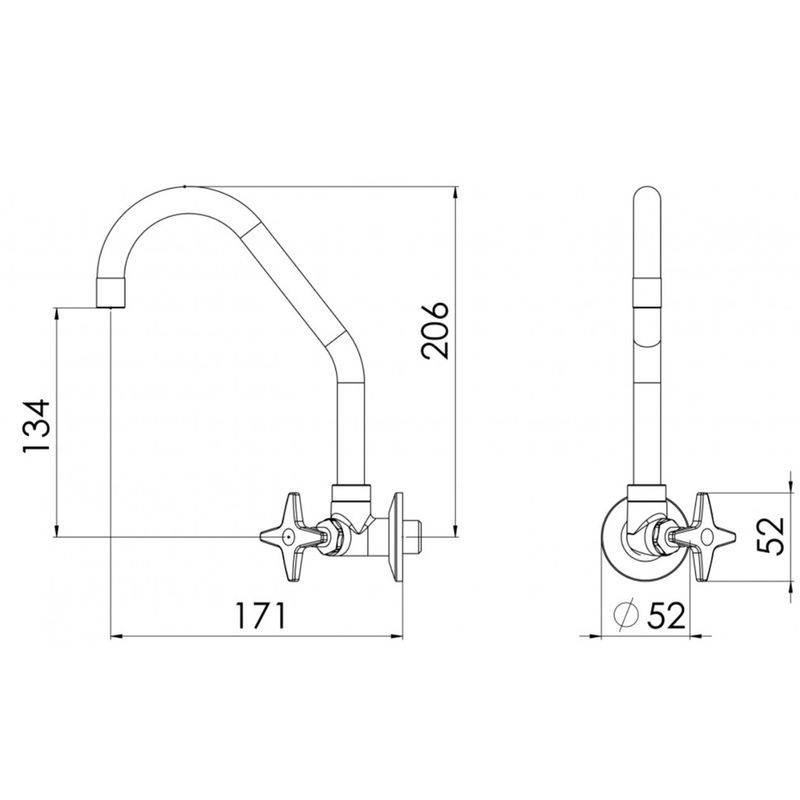 Torneira-para-Cozinha-Eco-Bica-Movel-1168-C23-Cromada-de-Parede---VTP123CWG---ESTEVES