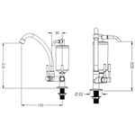 Torneira-com-Filtro-para-Cozinha-ABS-Stilo-1-4-de-Volta-C31-Cromada-de-Parede---VTF700CWB---ESTEVES