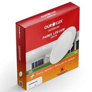 Painel LED Super Eco Embutir Redondo 24W BIV 6500K - 02905 - OUROLUX