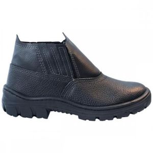 BOTINA COURO PRETO ELASTICO SEM BICO Nº38 IMBISEG